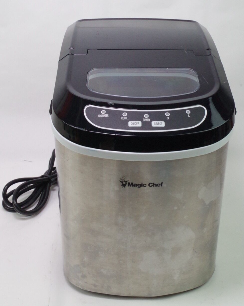Magic Chef 27lbs Portable Countertop Ice Maker Stainless Steel Tested