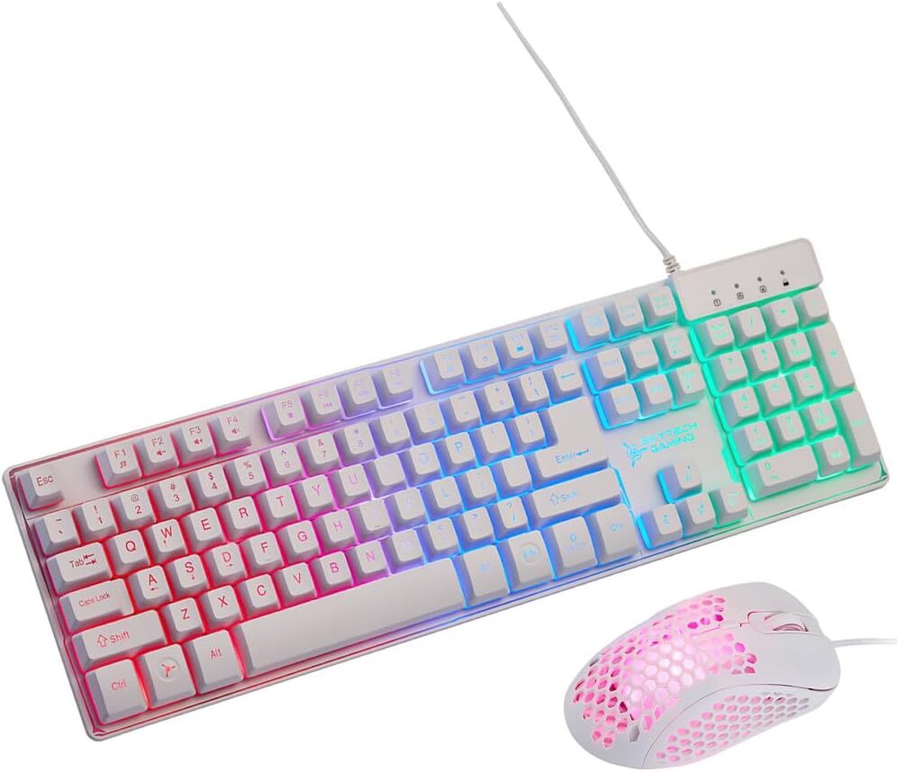 Skytech Gaming Classic RGB Gaming Mouse & Keyboard Combo White