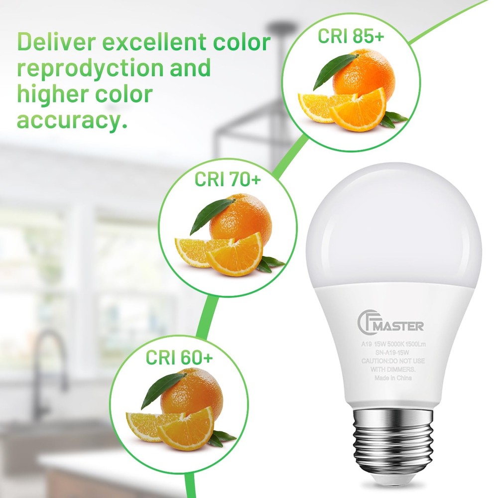 A19 LED Light Bulb, LED Bulbs 100 Watt Equivalent, 5000K Daylight Light Bulbs...