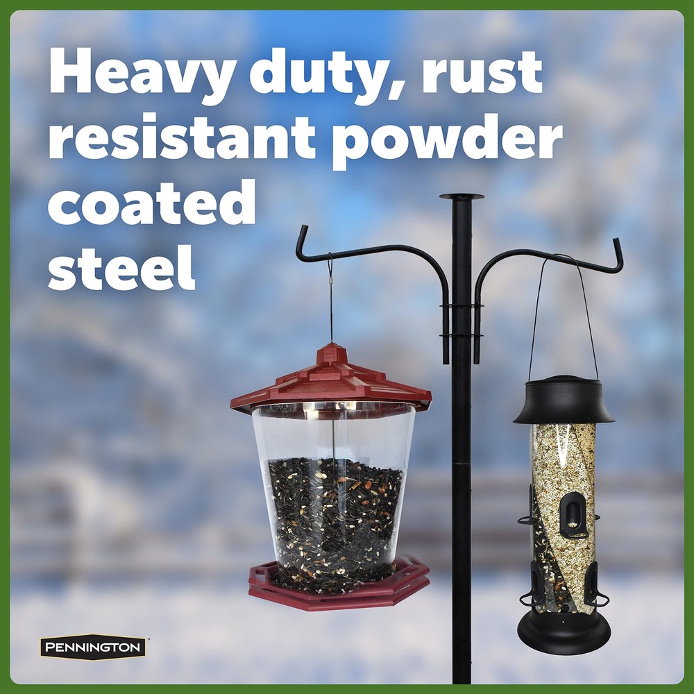 Pennington Feeder Pole Plus Bird Black 5 ft 5 ft,