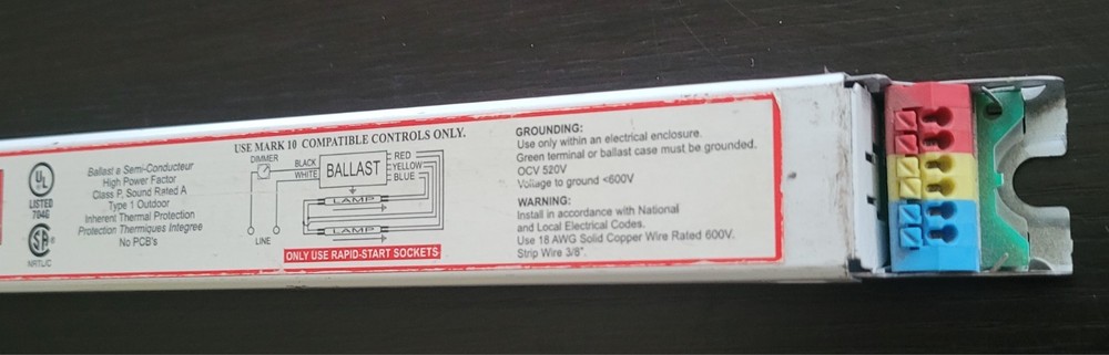 Philips Advance VEZ-2S54 mark 10 Powerline dimmable Programmed 277v