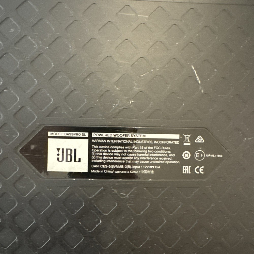 JBL BassPro SL 8" Subwoofer + knob controller