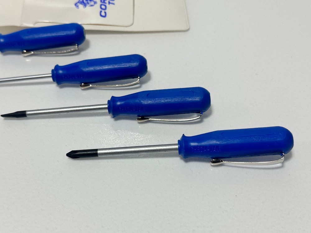 Cornwell Tools ELITE Blue Hard Handle Pocket Screwdriver Set, Phillips Flat Star