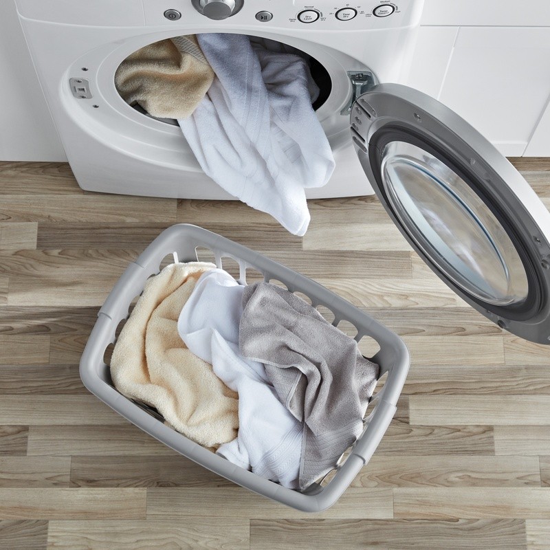 1.5 Bushel Rectangular Laundry Baskets 6 Pack Easy Carry Lightweight Storage New