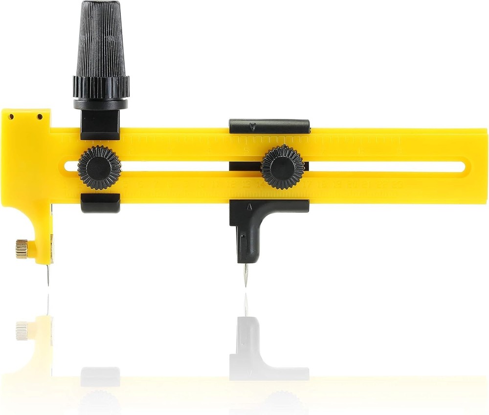 Manual Retractable Compass Circle Cutter for Precision Crafting & Fabric Use