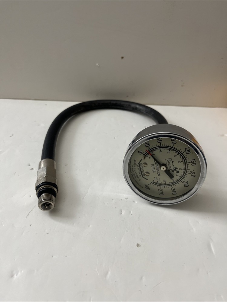vintage Sears compression tester gauge