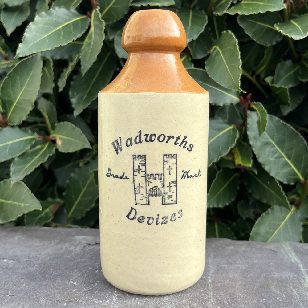 Wadworths Devizes Salt Glazed Ginger Beer Bottle Vintage Old Fashioned Stoneware
