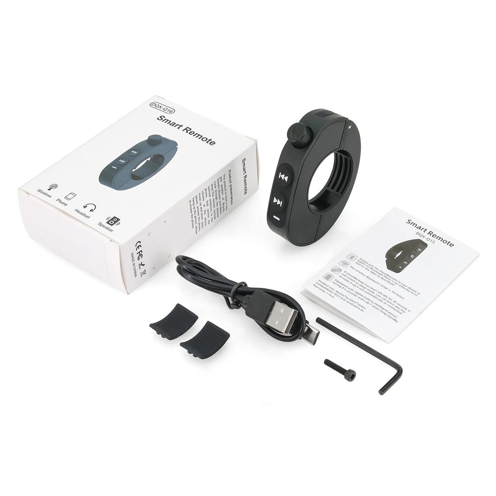For Motorcycle Bluetooth Media Remote Control Wireless Handlebar Button Black