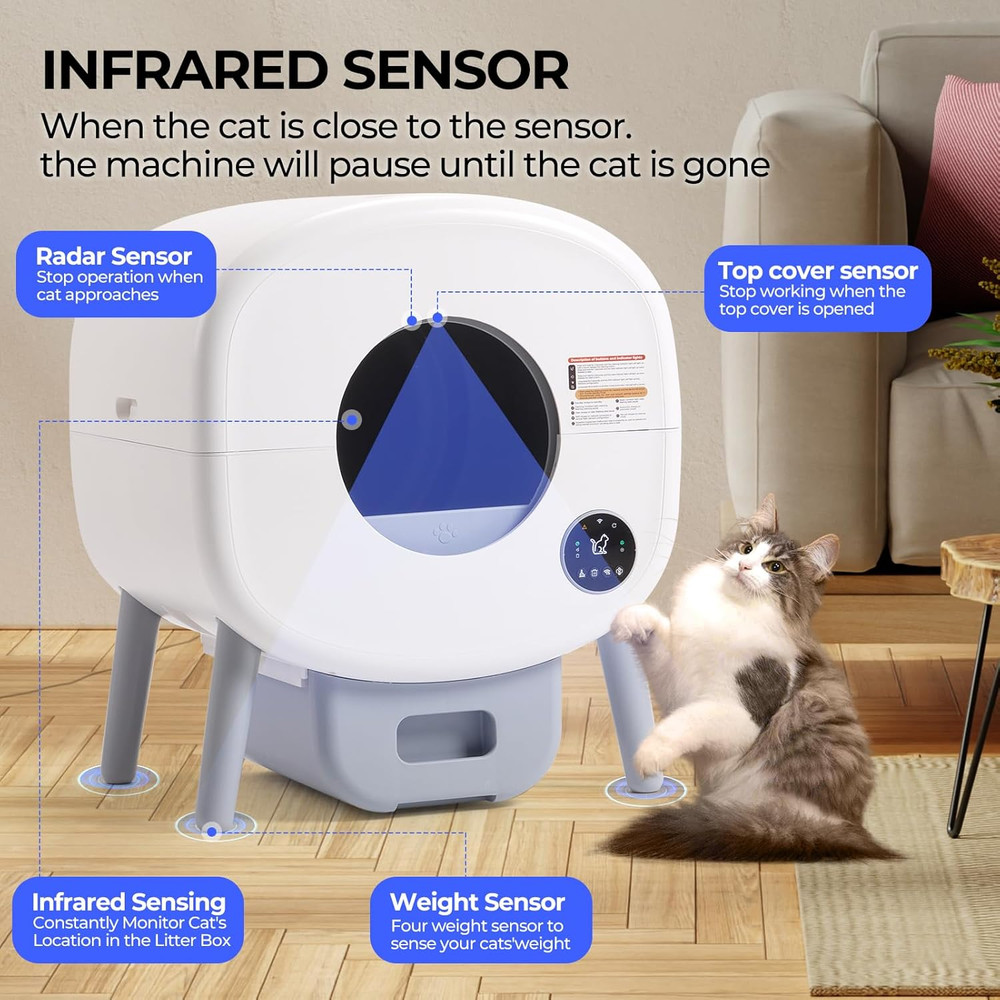 Self Cleaning Cat Litter Box: Extra Large Automatic Litter Box for Multiple Cats