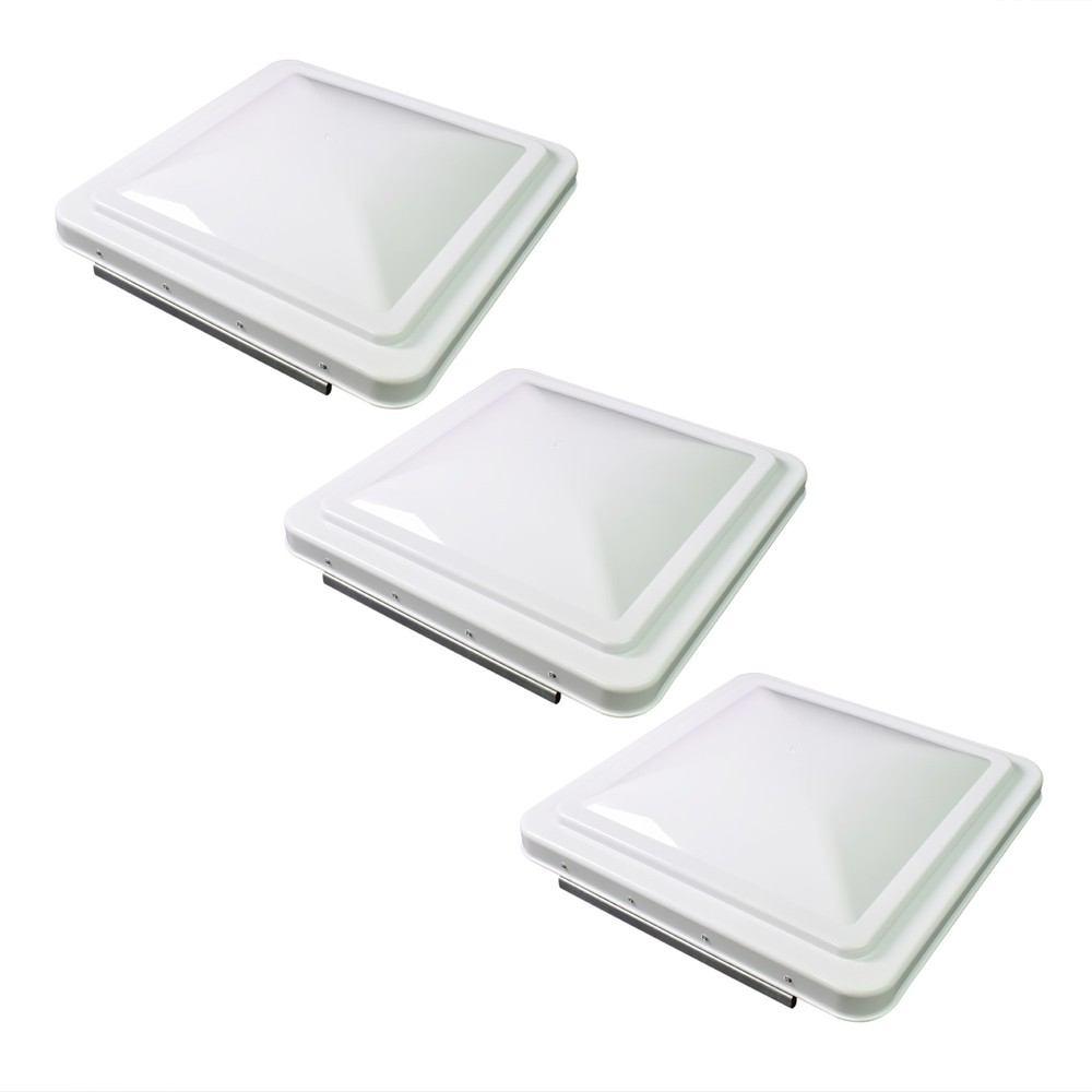 3 Pack White 14" x 14" Replacement Roof Vent Cover Camper RV Trailer Ventline