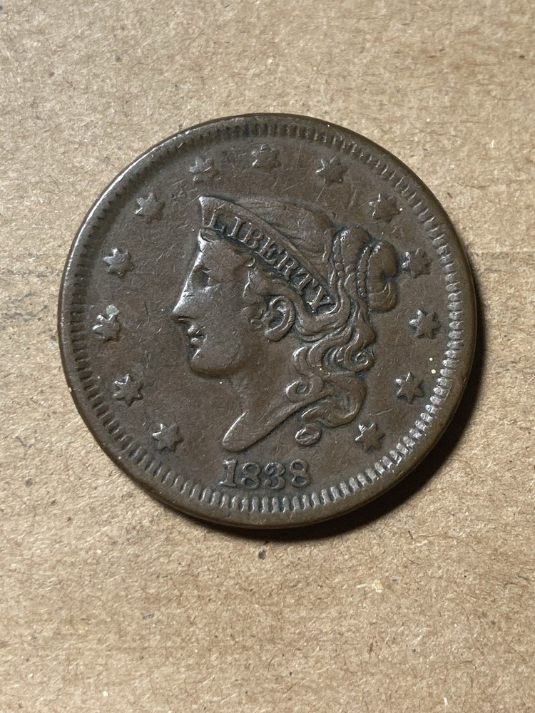 1838 Coronet Head Large Cent - As Shown! (#2020)