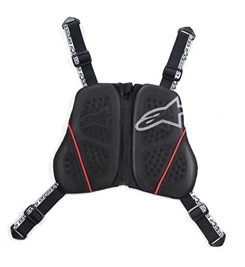 6508615123L Chest Protector, Black White Red, M-L