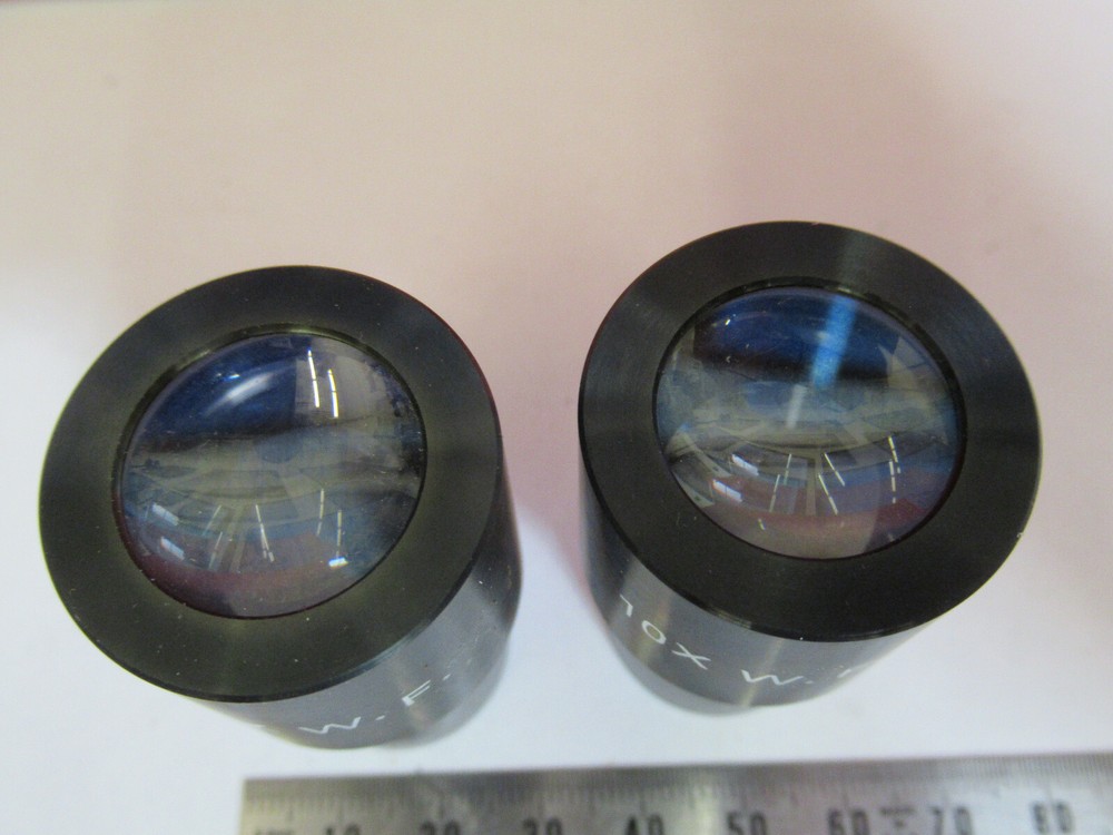 UNKNOWN GENERIC PAIR EYEPIECE OCULAR WF 10X MICROSCOPE PART AS PICTURED &B2-A-26