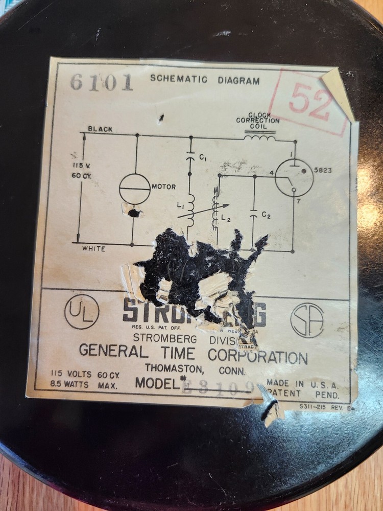 Vintage Stromberg Autoset Slave 11" Clock