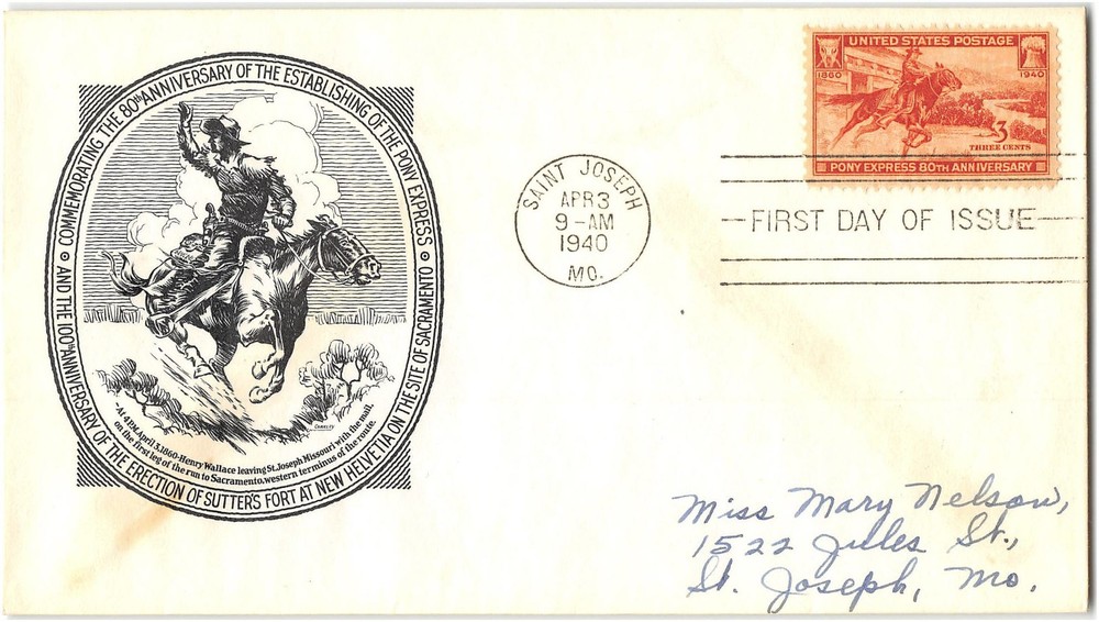 US #894 First Day Cover (FDC), 1940