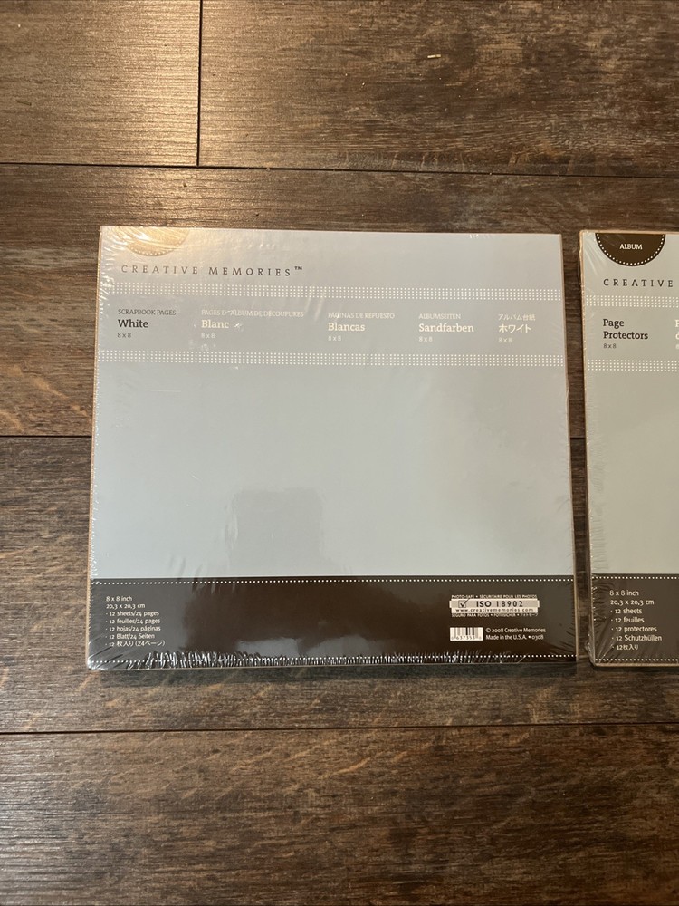 Creative Memories 8x8 - 1 Pack White Pages & 1 Pack Page Protectors (2008)