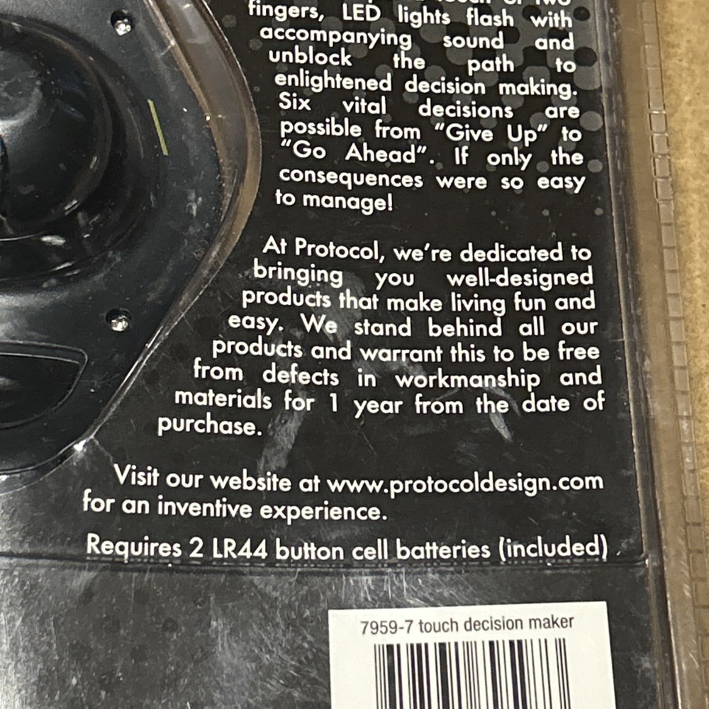 Protocol Touch Decision Maker Toy/Novelty