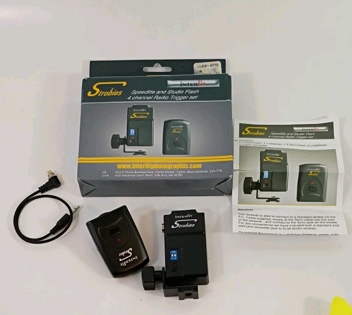 Interfit Strobies Camera INT492 Hot Shoe and Strobe Flash Trigger Set