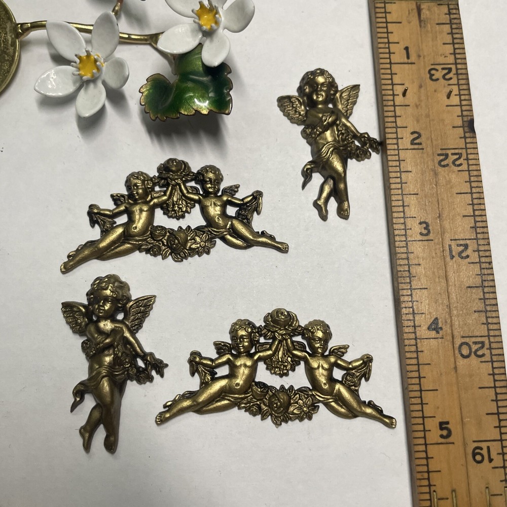 Vintage W. Germany Plastic Cherub Stampings