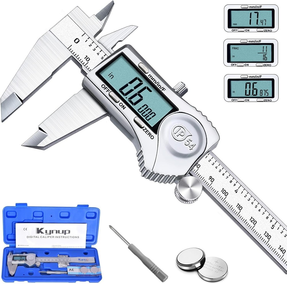 Digital Caliper Stainless Steel 6 Inch Splash Proof Micro Meter Tool