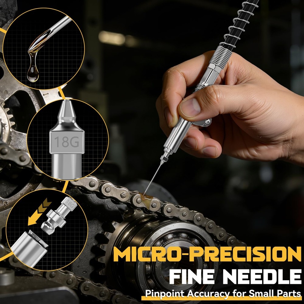 DIYtoolifz Grease Gun Accessory Kit, Includes Couplers