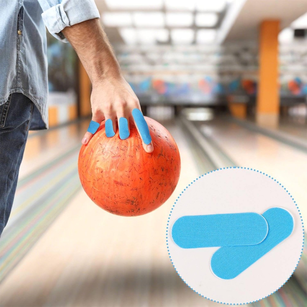 40 Pcs Bowling Thumb Tape Elastic Finger Protective Blue