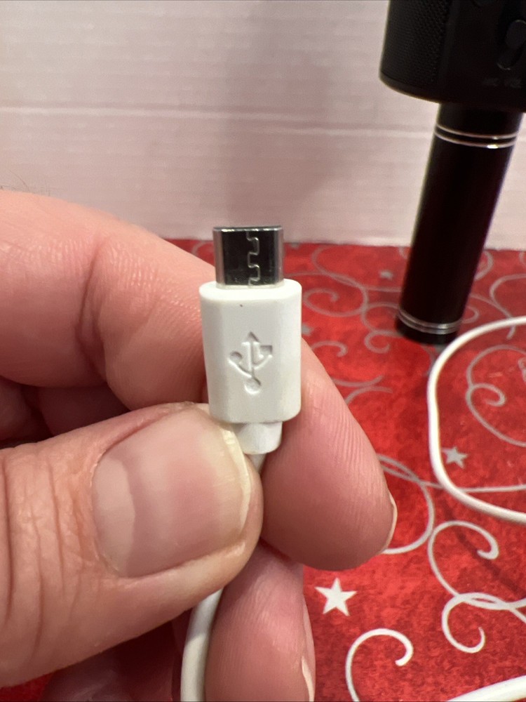 Wireless Bluetooth Karaoke Microphone with Charging Cable