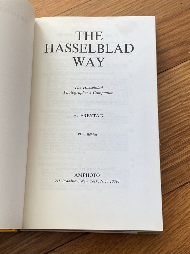 1970 3rd Edition The Hasselblad Way Freytag Camera Book