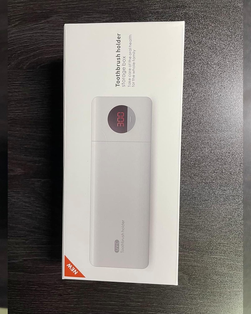 HouseGem Toothbrush Holder, Timer Function, 2000mAh Rechargeable White