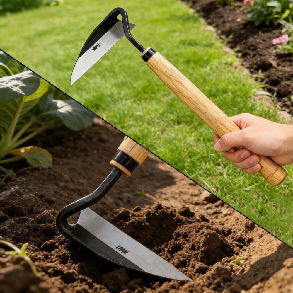 Japanese Weeding Sickle Very Sharp Edge Quick Work Full Size