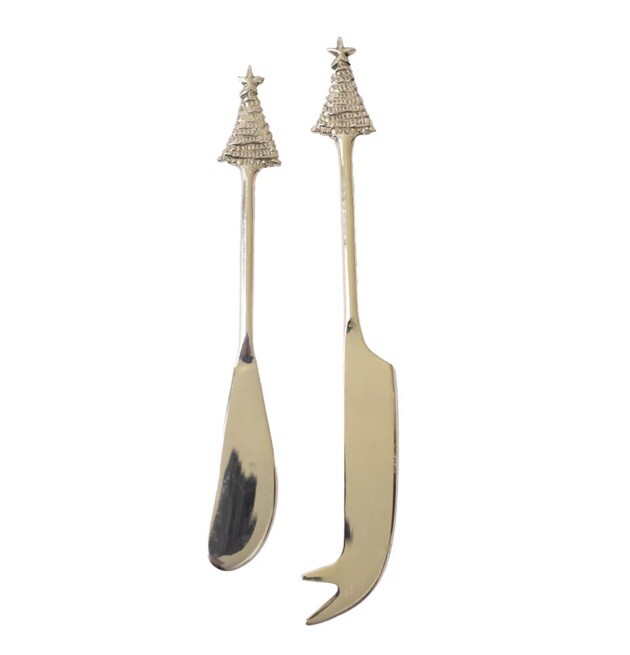 2 Pcs Mary Square Home Witty Cheese Knife Set, NEW