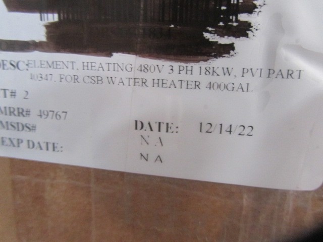 PVI 40357 Heating Element 18KW 480V 3 Phase