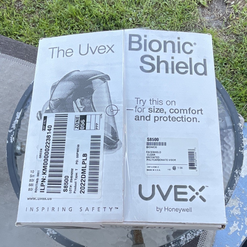 Uvex Bionic Shield S8500 Uncoated Face Shield Polycarbonate Visor