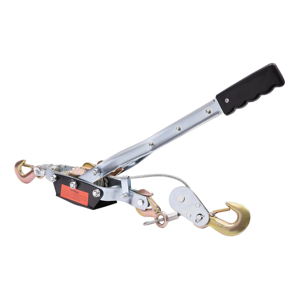 5 Ton Hand Puller Heavy Duty Winch Pull Hoist Come Along Cable 3 Hooks 2 Gear US
