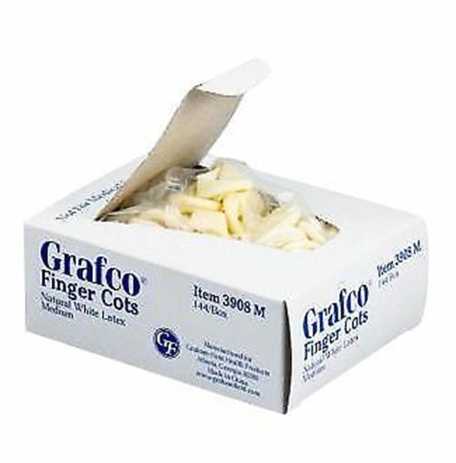 Latex Finger Cots Rolled & Pre Powdered X-Large 144 Per Box - MS80553