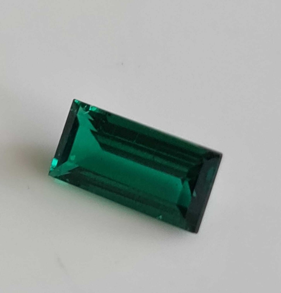 Lab Created Hydro-thermal Emerald Baguette Loose Stones