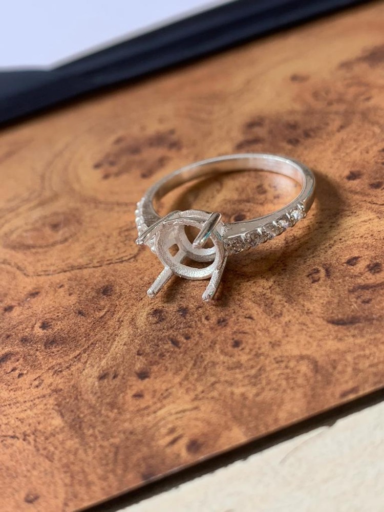 Sterling Silver Ring Blanks, 8 mm Round 925 Silver Ring Setting Bulk Order Sale