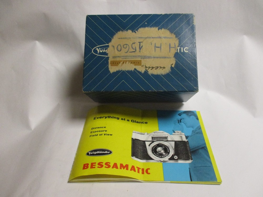 Voigtlander Bessamatic 35mm camera box and pamplet