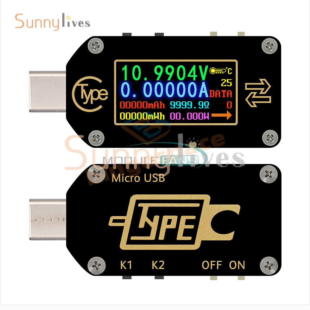 TC66/TC66C Type-C PD Trigger Voltmeter Ammeter Voltage Current Meter USB Tester