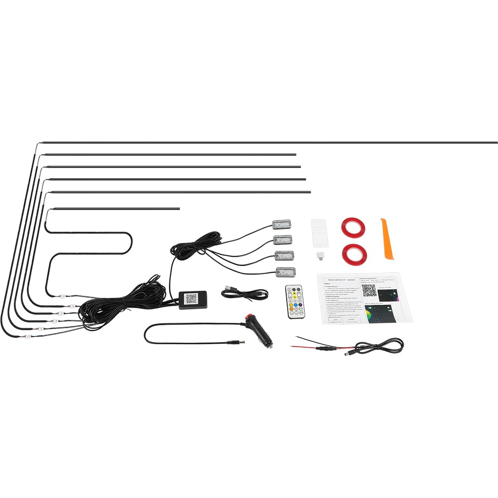 For Mercedes Benz C300 C350 C63 10in1 Ambient Lighting Interior LED Strip Light