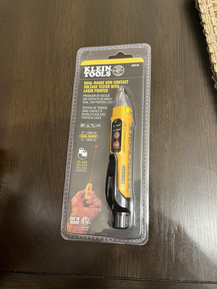 Klein Tools NCVT-5A Dual-Range on-Contact Voltage Tester With Laser Pointer