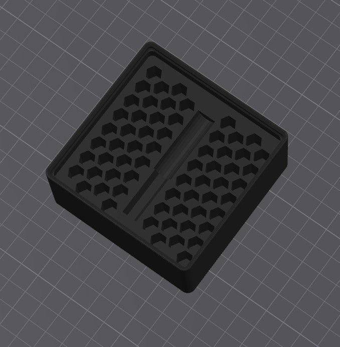 Gridfinity 2×2 Hex Bit Holder Stackable | 1/4" Bit Organizer | Modular Storage