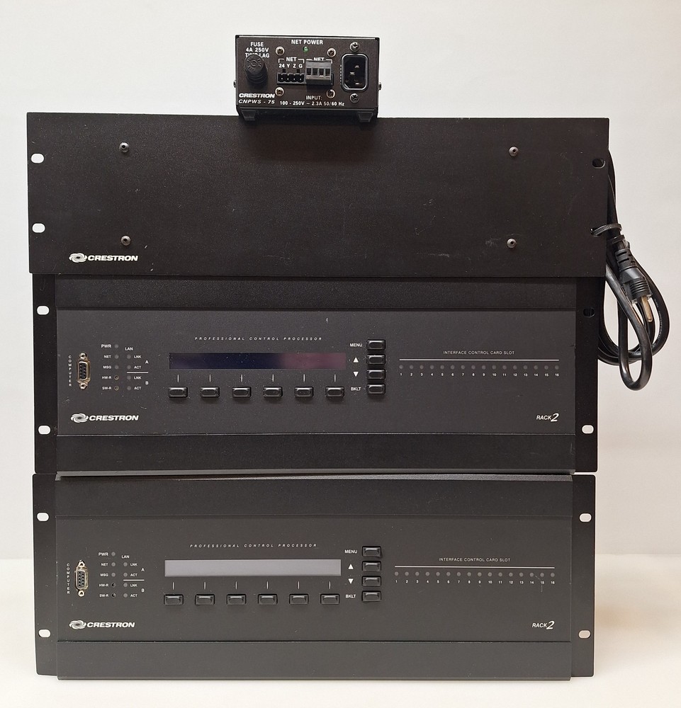 Crestron Lot C2N-SPWS300 Power Supply Rack2 Control Processor x2 CNPWS-75