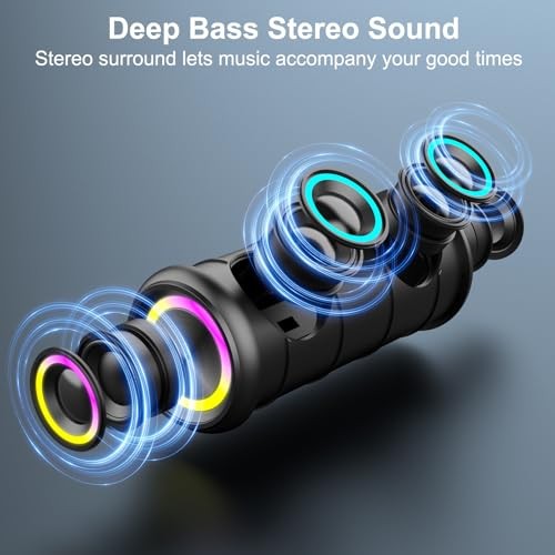 Portable Bluetooth Speaker, Bluetooth 5.4 Wireless Speaker with 20W HD Loud