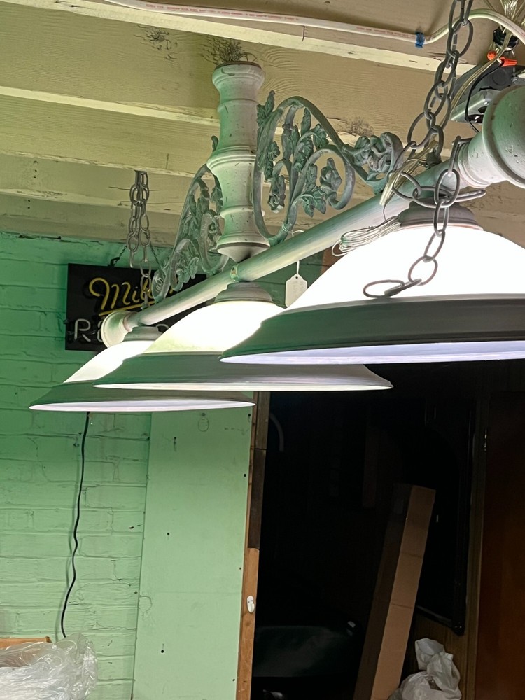 White Floral Design Pool Lights for Pool Table