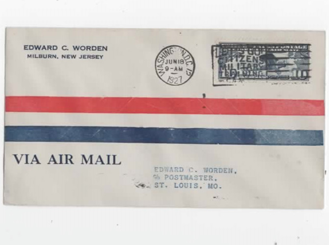 FDC #C10 Worden cover DC Jun 18 1927