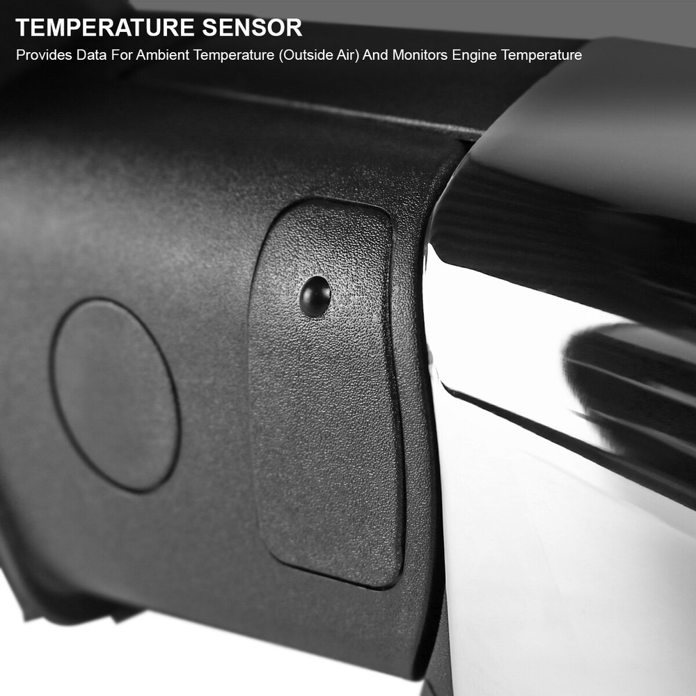 Left Fits 2013-2019 Ram 1500 Chrome Power Fold+Heated+Temper Sensor Side Mirror