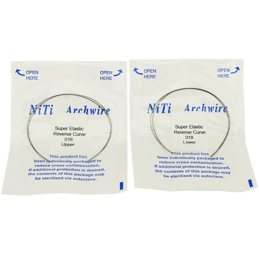 Dental Orthodontic Arch Wire Niti Super Elastic Reverse Curve Rectangular/Round