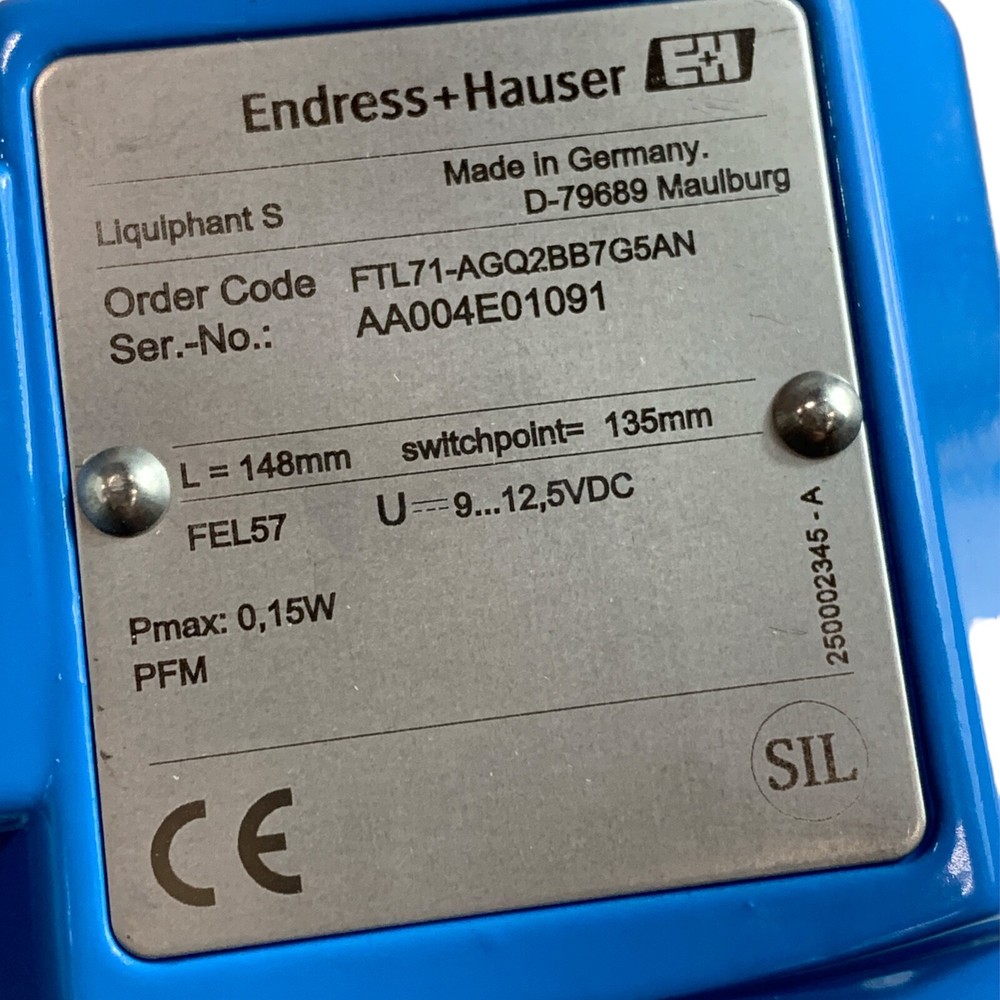 Endress + Hauser Liquiphant S Level Switch FTL71-AGQ2BB7G5AN