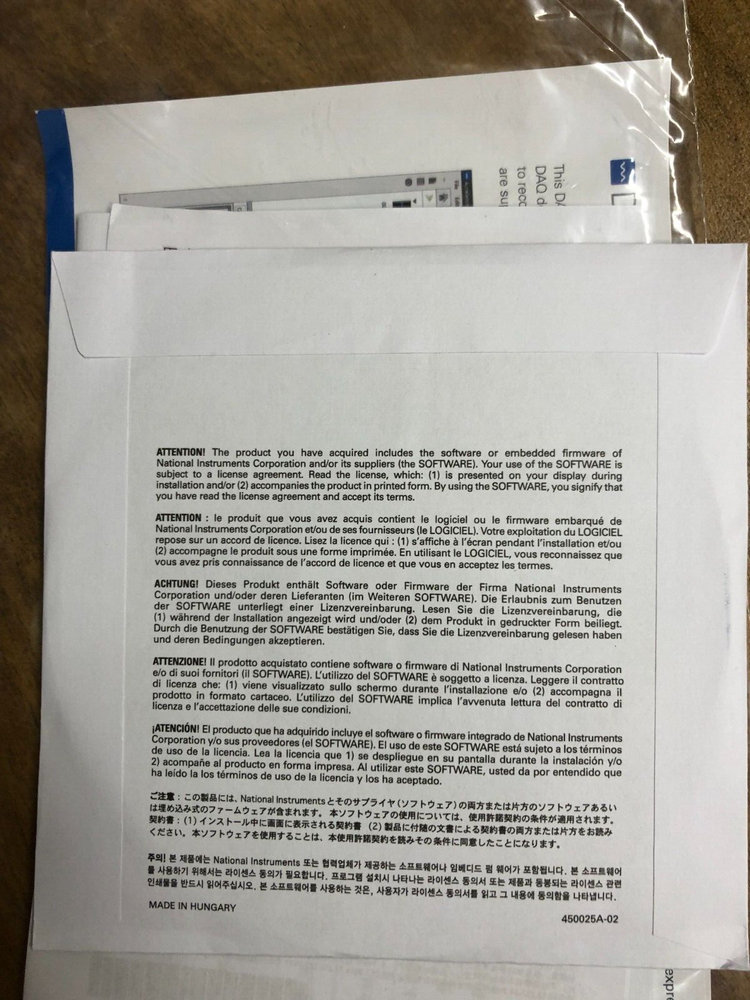 National Instruments NI DAQ NI-DAQmx 18.5 DAQExpress interactive disc sealed